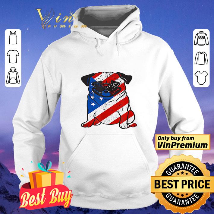 Pug American Flag Fourth Of July Patriotic shirt