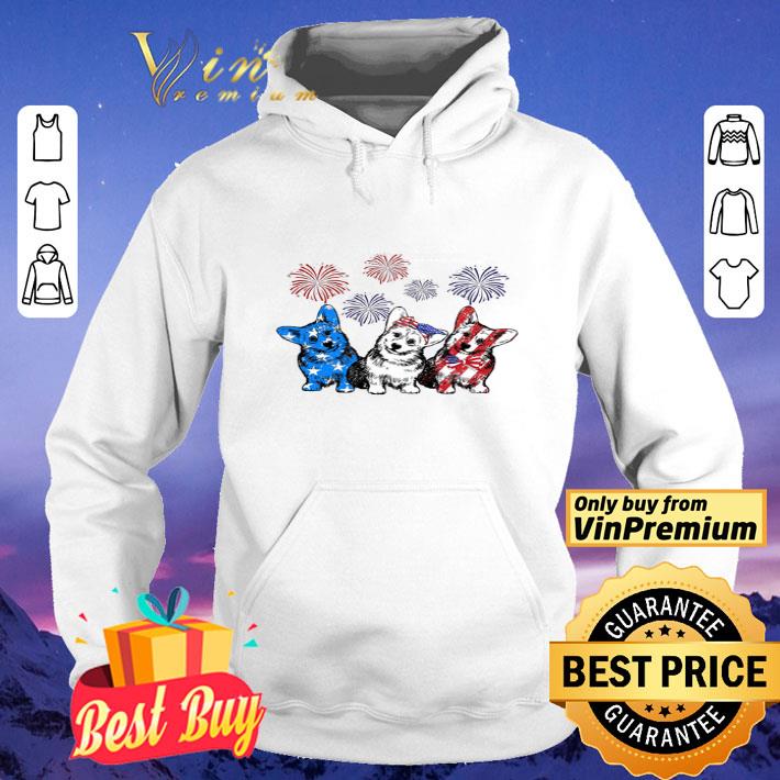 Corgi Dog Happy 4th Of July American Flag shirt