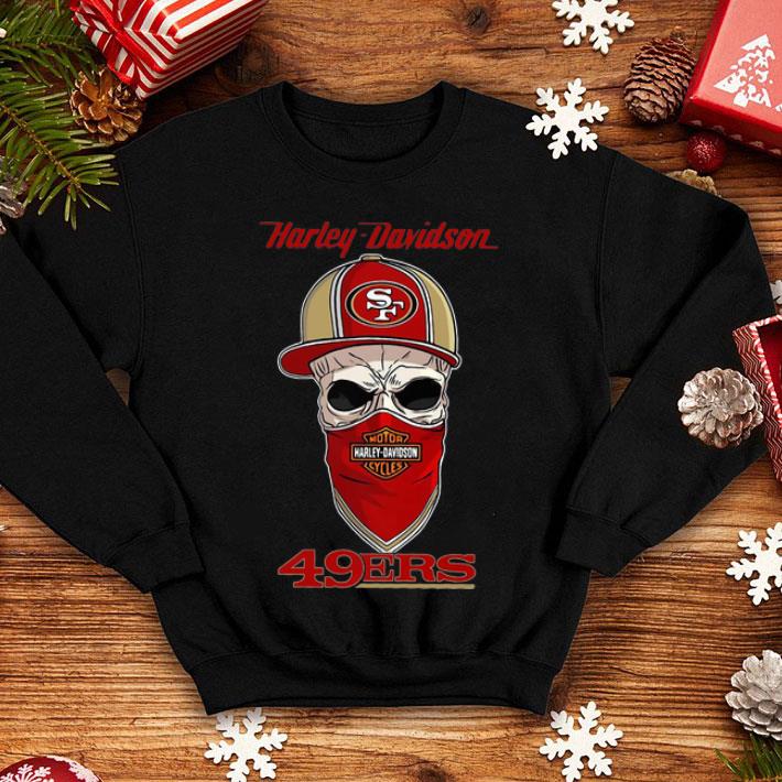 Skull Mask Harley Davidson San Francisco 49ers shirt