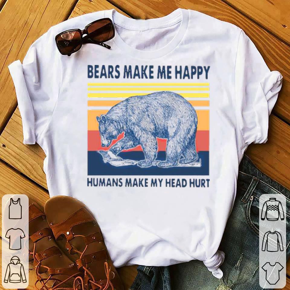 2586ddcf bears make me happy humans make my head hurt vintage shirt 4 - Bears Make Me Happy Humans Make My Head Hurt Vintage Shirt