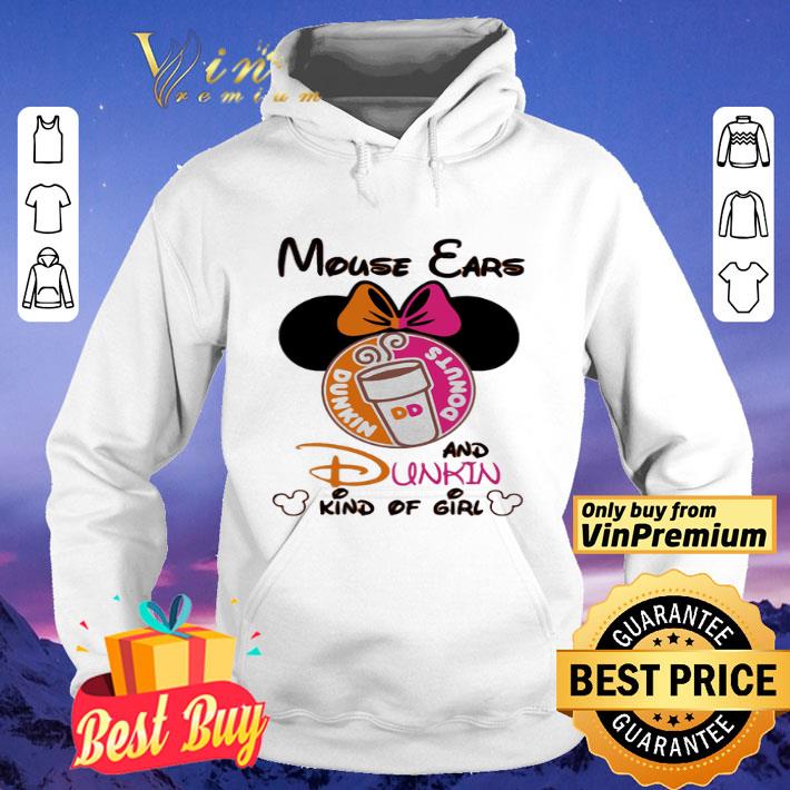 Mouse ears and dunkin donuts kind of girl shirt
