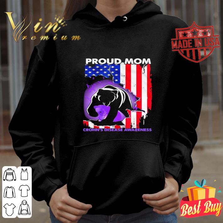 Bear Proud Mom Crohn’s Disease Awareness American Flag shirt