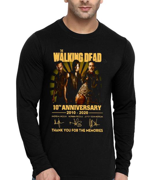 26e59af9 the walking dead 10th anniversary 2010 2020 thank you for the memories signatures shirt 4 - The Walking Dead 10th Anniversary 2010 2020 Thank You For The Memories Signatures Shirt