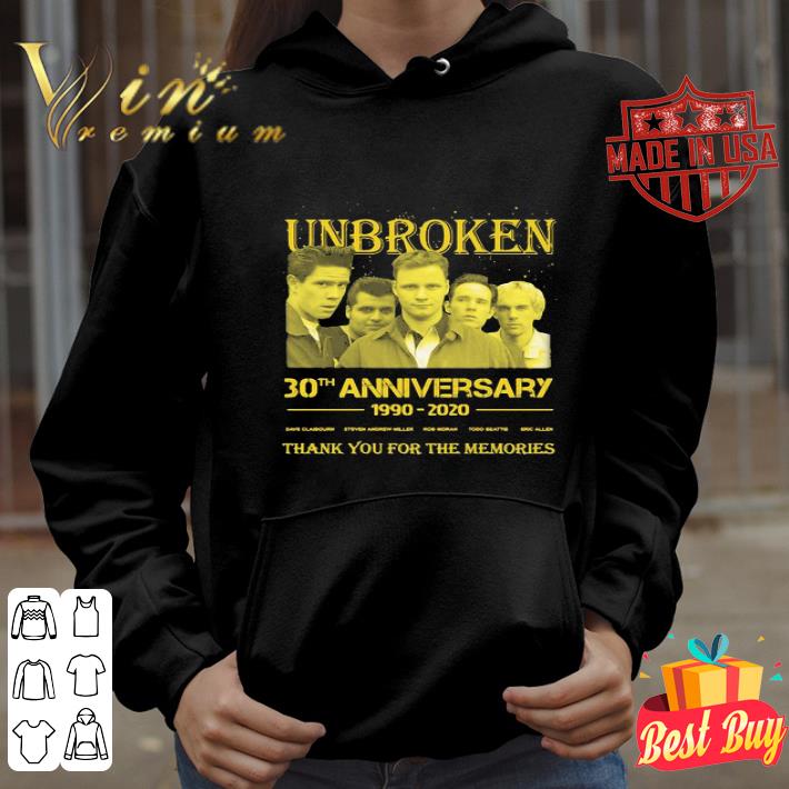 Unbroken 30th Anniversary 1990-2020 Thank You For The Memories shirt 28a5fd85 unbroken 30th anniversary 1990 2020 thank you for the memories shirt 4 - Unbroken 30th Anniversary 1990-2020 Thank You For The Memories shirt