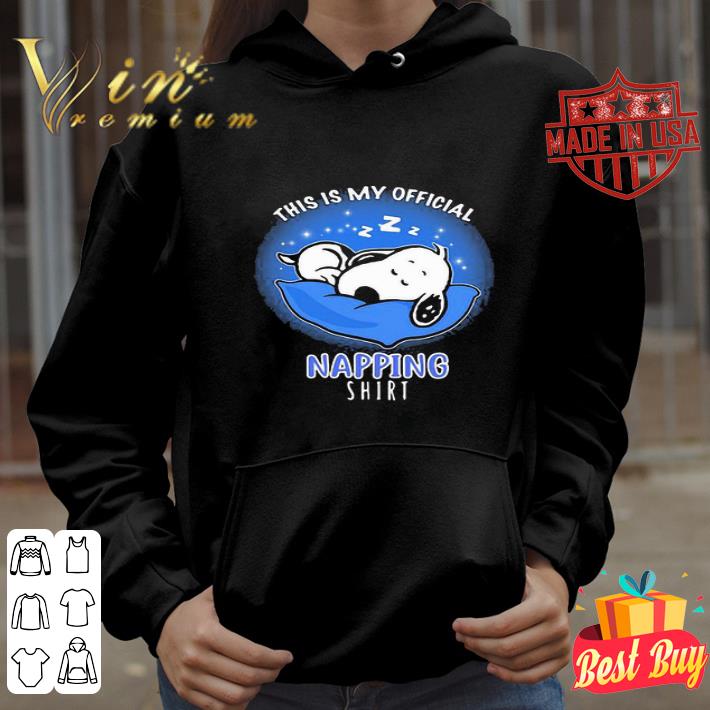 Snoopy sleeping this is my official napping shirt