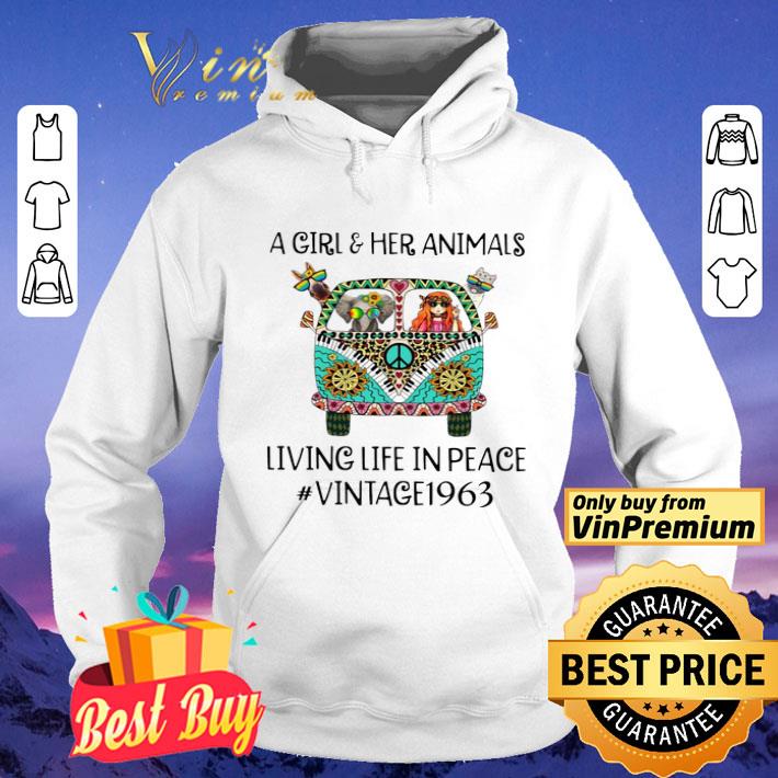 A girl and her Animals living life in peace vintage 1963 shirt