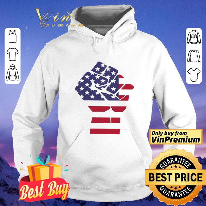 Black Lives Matter hand America flag shirt