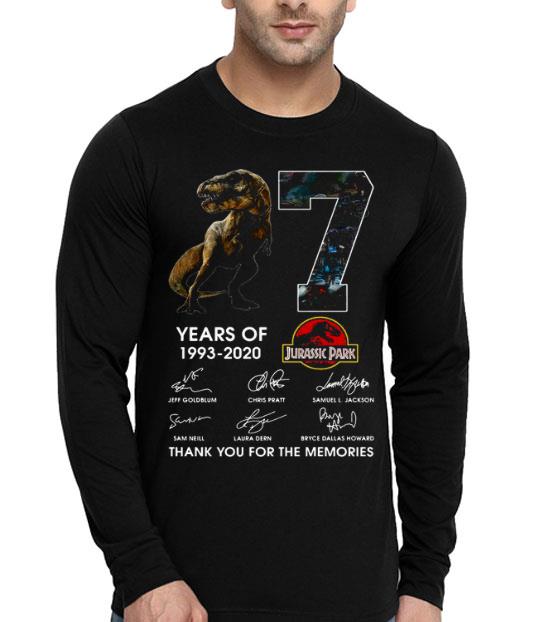 27 Years Of 1993 2020 Jurassic Park Thank You For The Memories Signatures Shirt