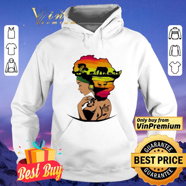 Safari Goddess Black Woman African Elephant shirt
