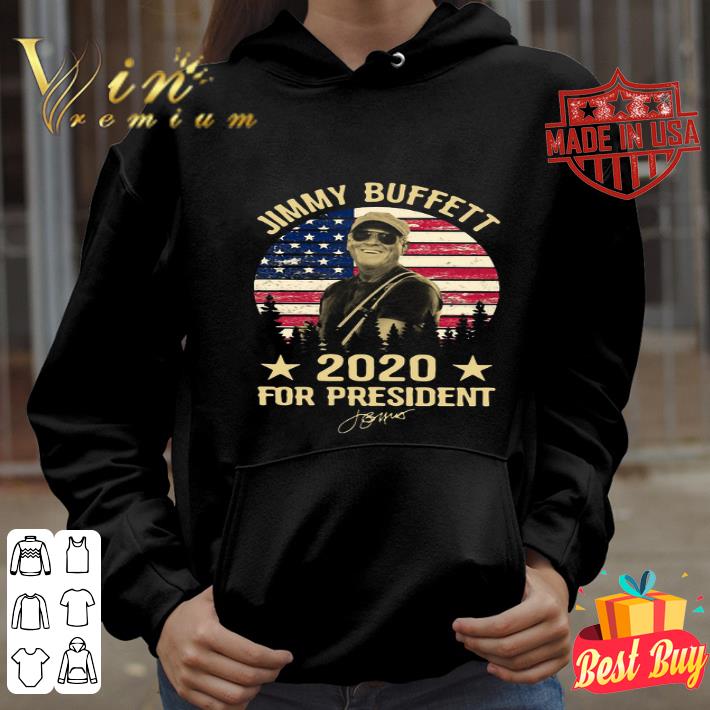 Jimmy Buffett 2020 For President Signature American Flag Sunset shirt