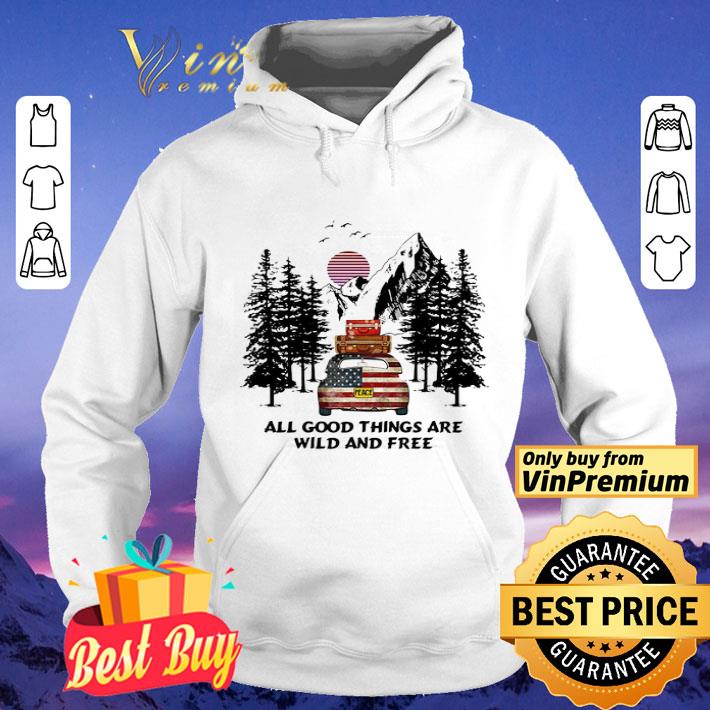 315b1601 peace american flag car all good things are wild and free shirt 4 - Peace American flag car all good things are wild and free shirt