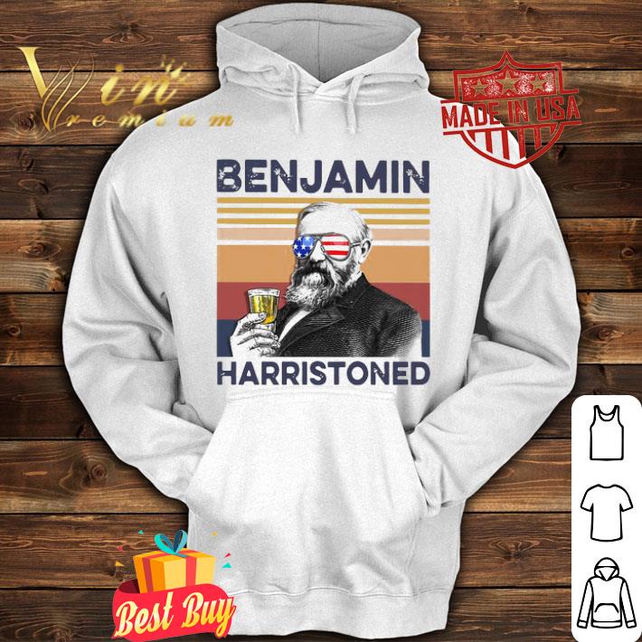 Benjamin Harrison Harristoned Drink Beer Glass American Flag shirt