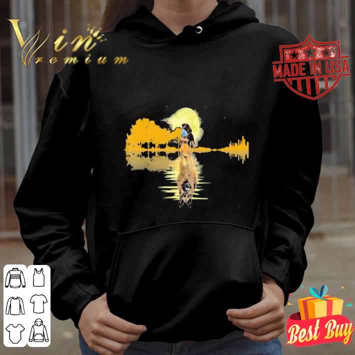 Guitar Lake Shadow Moon and German Shepherd shirt