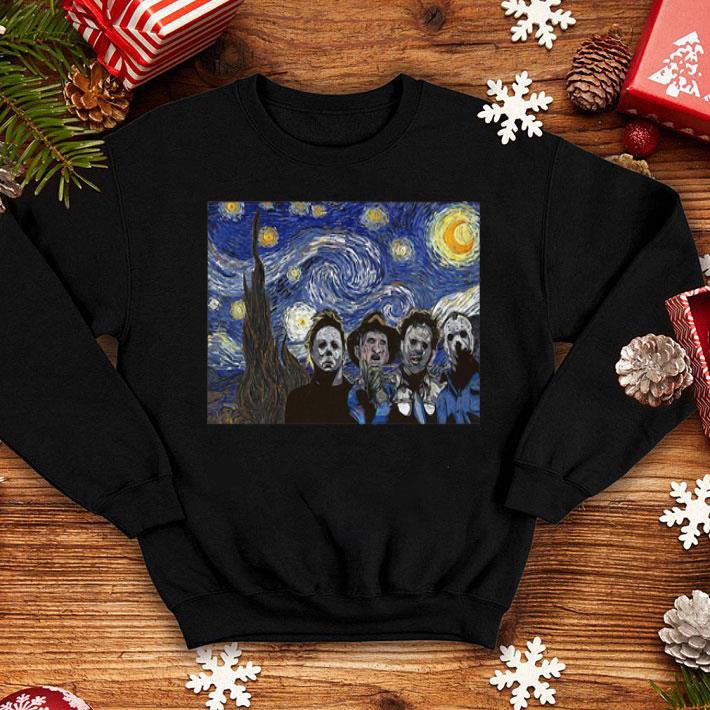 Starry Night Horror Characters shirt