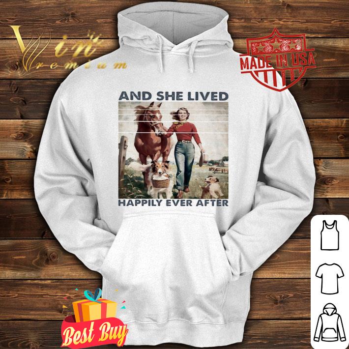 34a682b7 and she lived happily ever after girl horse and dogs shirt 4 - And She Lived Happily Ever After Girl Horse and Dogs shirt