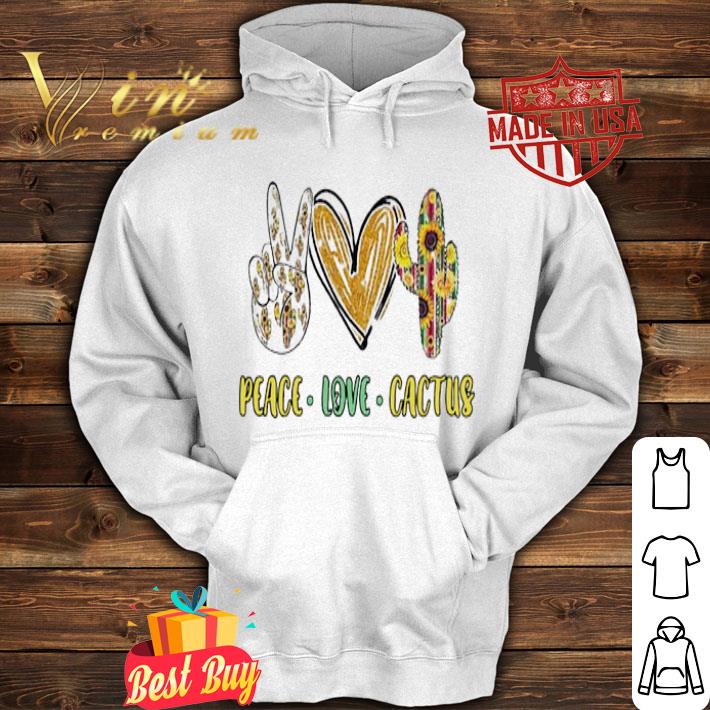 Glitter Peace Love Cactus Sunflower shirt