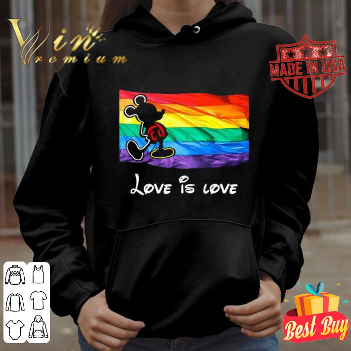 Disney Mickey LGBT flag Love is love shirt