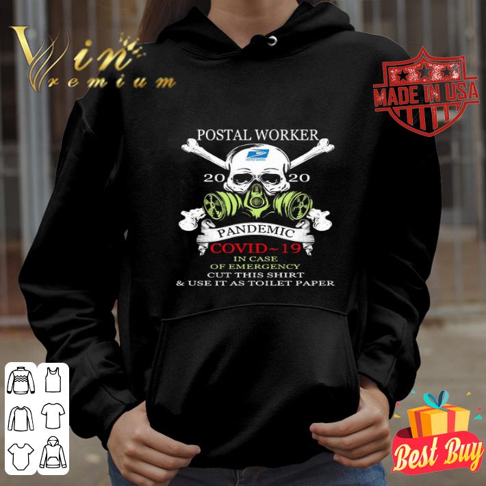38ae40c2 skull postal worker 2020 pandemic covid 19 in case of emergency shirt 4 - Skull Postal Worker 2020 Pandemic Covid-19 In Case Of Emergency shirt