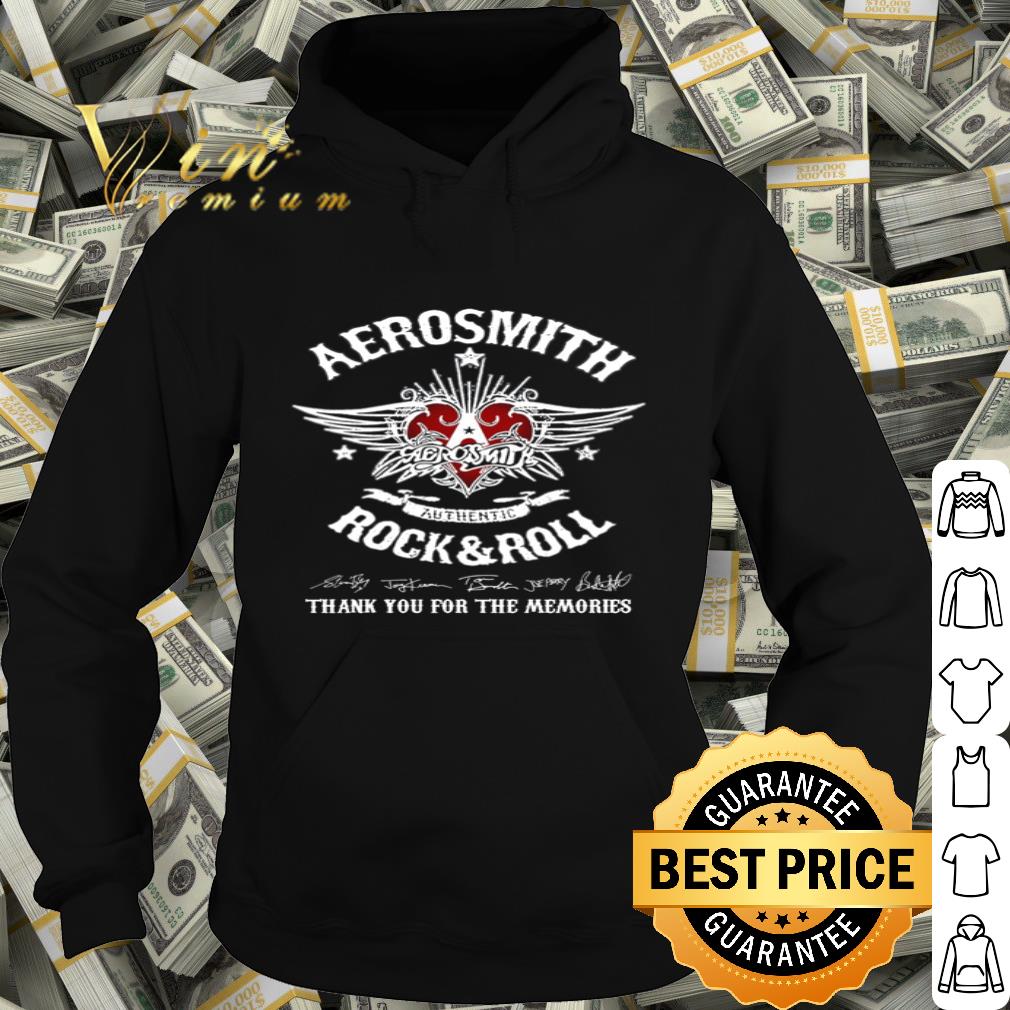 Logo Aerosmith Authentic Rock and Roll signatures shirt