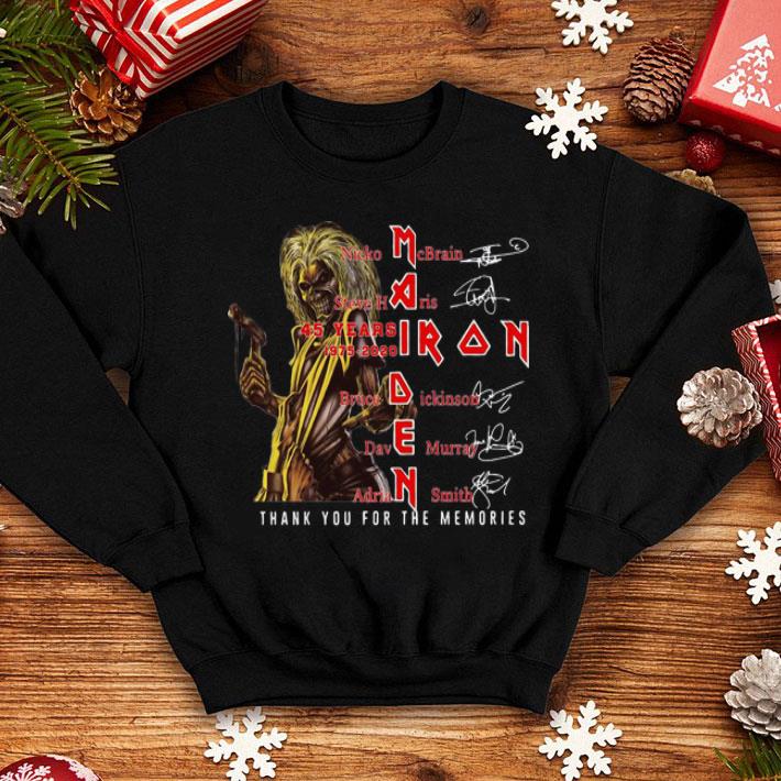 3d530439 iron maiden 45 years thank you for the memories signatures shirt 4 - Iron Maiden 45 Years Thank You For The Memories Signatures shirt