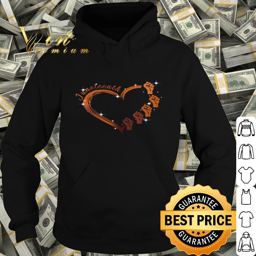 Love Juneteenth Heart Black Hands shirt