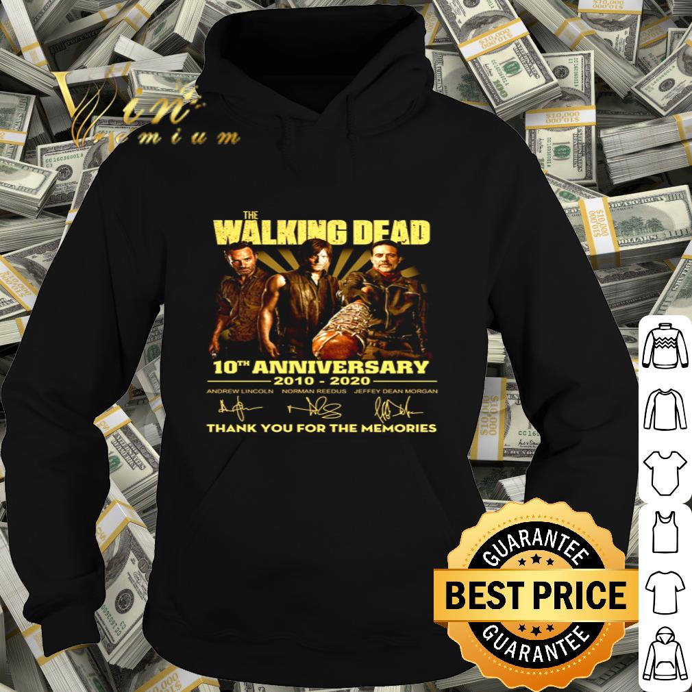 3fb2a4c8 the walking dead 10th anniversary 2010 2020 signatures main characters shirt 4 - The Walking Dead 10th Anniversary 2010-2020 Signatures Main Characters shirt