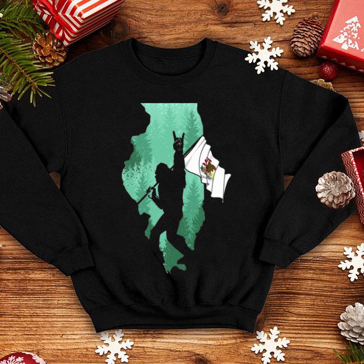 Bigfoot Forrest Illinois Map Flag shirt 8 Bigfoot Forrest Illinois Map Flag shirt