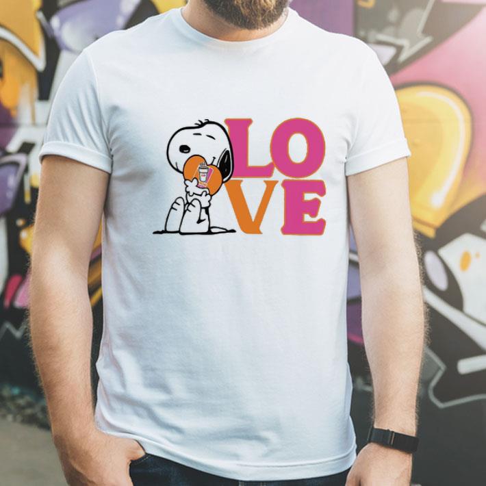 Snoopy Hug Heart Love Dunkin Donuts shirt