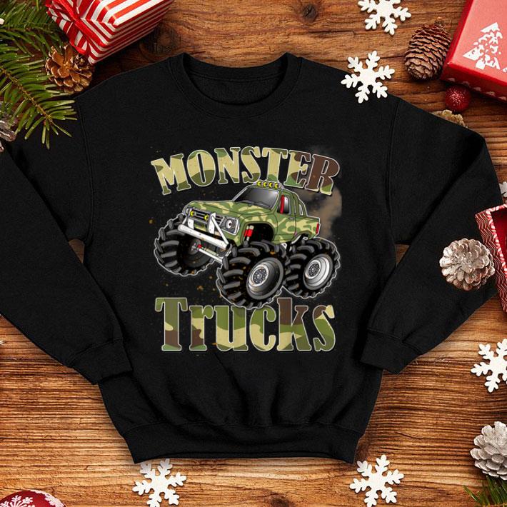 40f8daab monster trucks camouflage birthday shirt 4 - Monster Trucks Camouflage Birthday Shirt