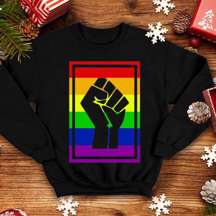 LGBT Rainbow Flag Pride Fist Isolated shirt