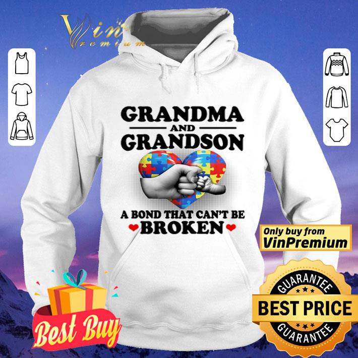 Grandma and Grandson a bond that can’t be broken Autism shirt