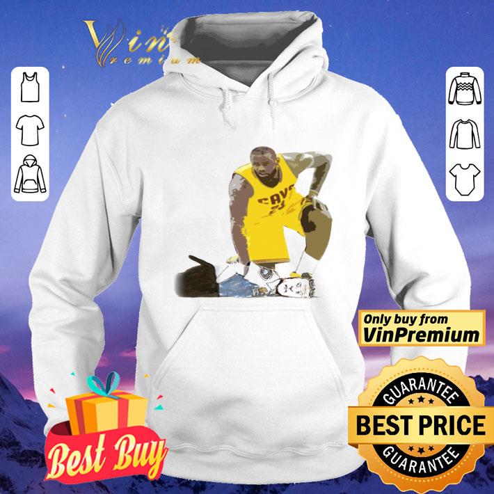 44925f37 lebron james kneeling on white police shirt 4 - Lebron James Kneeling on white police shirt