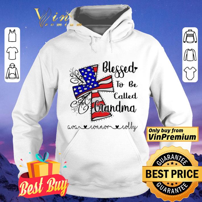 Blessed to be called grandma American flag veteran Independence day shirt