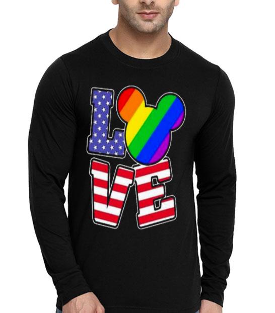 48ab27cd lgbt love mickey mouse american flag shirt 4 - LGBT Love Mickey Mouse American Flag Shirt