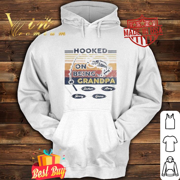 Vintage Fishing Hooked On Being Grandpa shirt