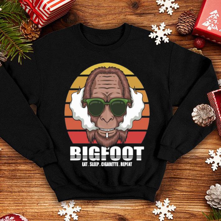 Vintage Bigfoot Eat Sleep Cigarette Repeat shirt