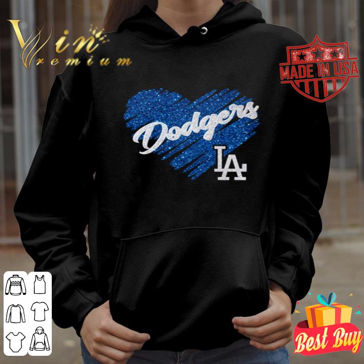 Love Los Angeles Dodgers Heart Glitter shirt