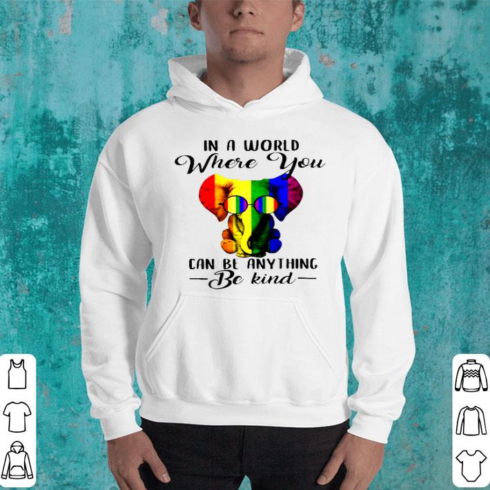 Elephant LGBT In A World Where You Can Be Anything Be Kind Shirt