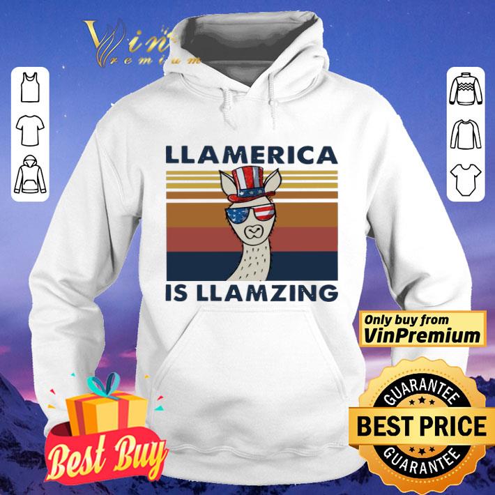 Llama Llalmerica Is Llamzing American Flag Vintage shirt