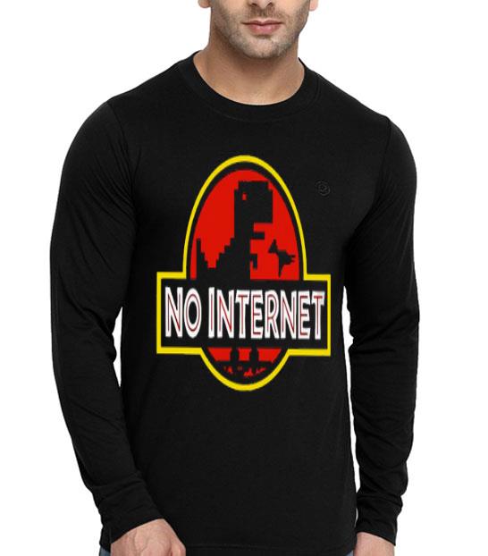 Jurassic Park Saurus No Internet Shirt