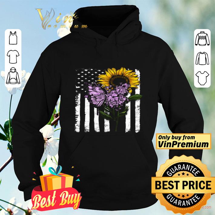 4d5e41fb american flag sunflower butterfly shirt 4 - American Flag Sunflower Butterfly shirt