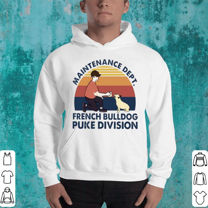 4d9aa933 maintenance dept french bulldog puke division vintage shirt 4 - Maintenance Dept French Bulldog Puke Division Vintage Shirt