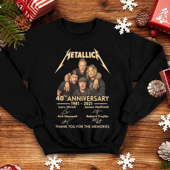 Metallica 40th Anniversary Thank You For The Memories Signatures shirt