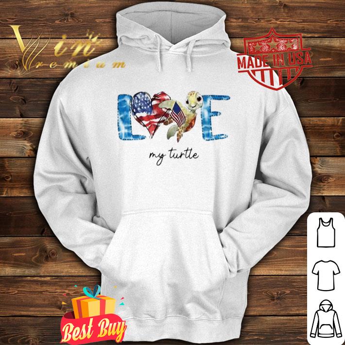 Love My Turtle American Flag Independence Day shirt