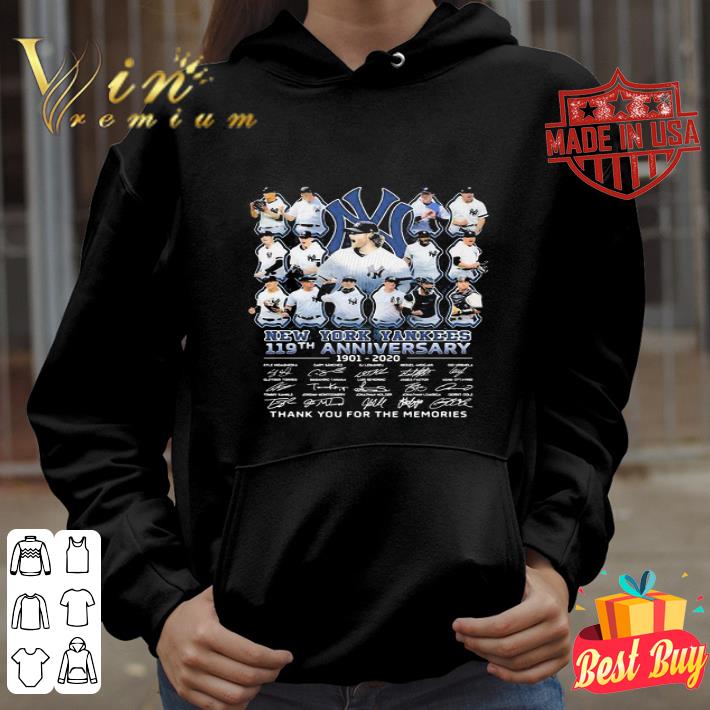 New York Yankees 119th Anniversary 1901-2020 Signatures shirt
