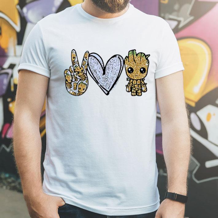 Peace Love And Baby Groot shirt