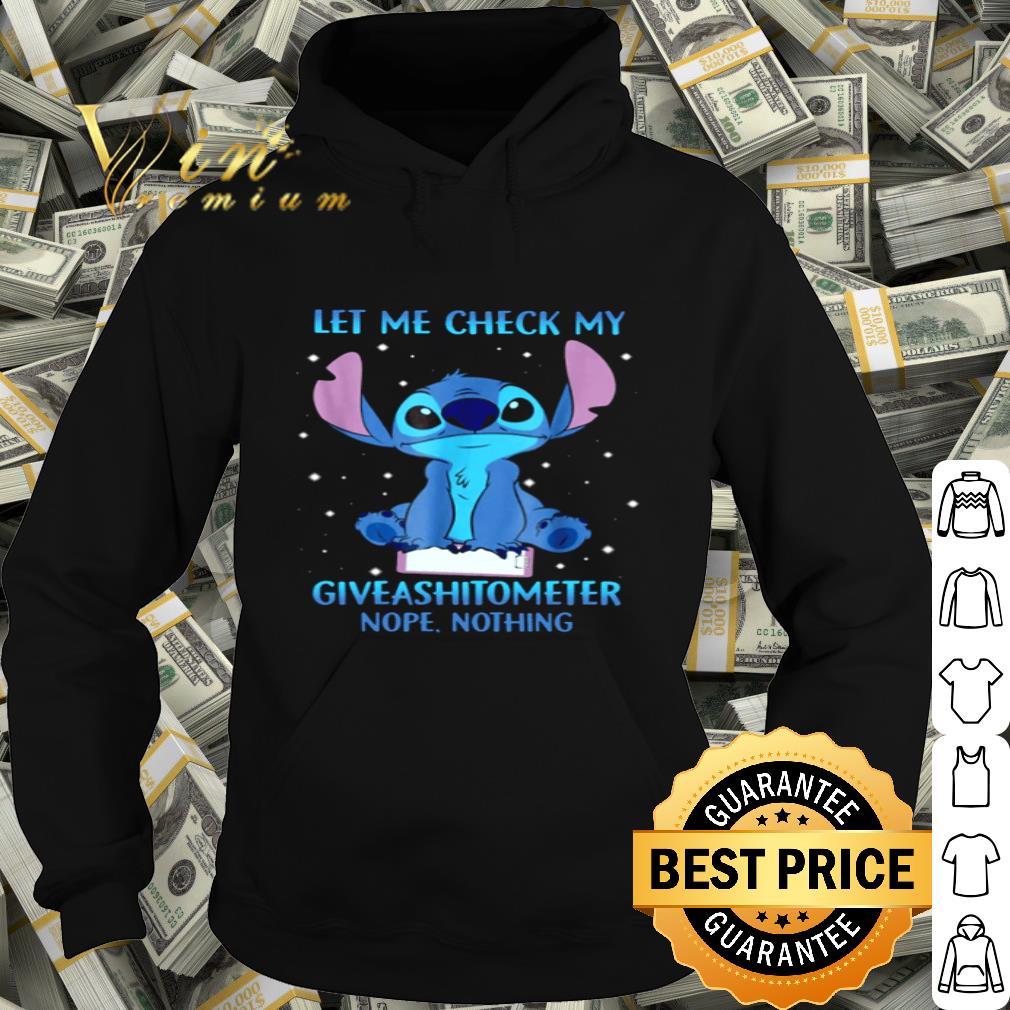 Disney Stitch Let Me Check My Giveashitometer Nope Nothing Christmas shirt