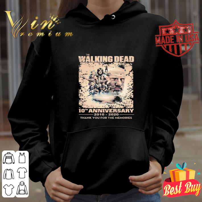 The Walking Dead Movie 10th Anniversary 2010-2020 Signature Poster shirt