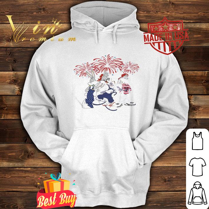 Firework Bunny American Flag 4th Of July Independence Day shirt