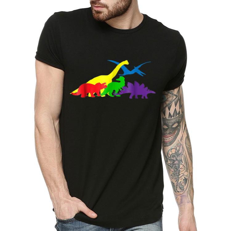 55bd300a dinosaur in the colors of the rainbow lgbt shirt 4 - Dinosaur In The Colors Of The Rainbow LGBT Shirt